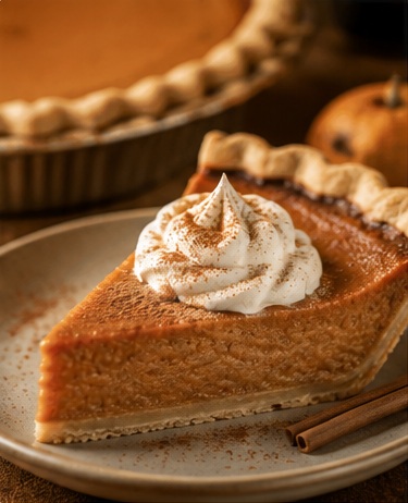 Slice of sweet potato pie